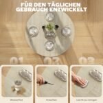 Sulankstomas valgomojo stalas su atvira lentyna ir ratukais – Paveikslėlis 6