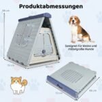 Sulankstomas vandeniui atsparus plastikinis šunų namelis mažiems ir vidutinio dydžio šunims (Mėlyna) – Paveikslėlis 2