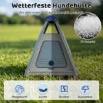 Sulankstomas vandeniui atsparus plastikinis šunų namelis mažiems ir vidutinio dydžio šunims (Mėlyna) – Paveikslėlis 5