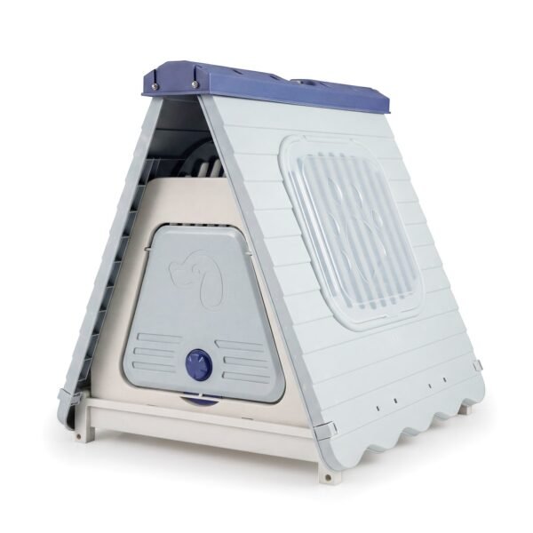 Sulankstomas vandeniui atsparus plastikinis šunų namelis mažiems ir vidutinio dydžio šunims (Mėlyna)