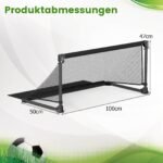 Sulankstomi futbolo vartai su metaliniu rėmu ir PE tinkleliu (Juoda) – Paveikslėlis 2