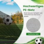 Sulankstomi futbolo vartai su tvirtu metaliniu rėmu (Juoda) – Paveikslėlis 3