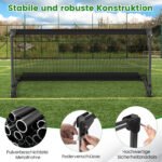 Sulankstomi futbolo vartai su tvirtu metaliniu rėmu (Juoda) – Paveikslėlis 5
