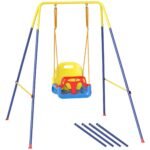 Sulankstomos vaikiškos sūpynės su stovu 3-in-1