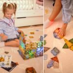 Šviečiantys magnetiniai 3D konstravimo blokeliai gyvūnų pasauliui, 124 dalių