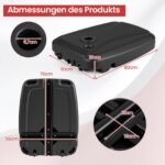 Terasos skėčio stovas su ratukais užpildomas vandeniu ir smėliu (Juoda)