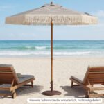 Terasos skėtis su kutais 2 metrų skersmens (Pilka) – Paveikslėlis 2