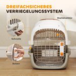 Transporteris gyvūnams iki 4 kg su viršutine anga ir maisto dubenėliu – Paveikslėlis 5