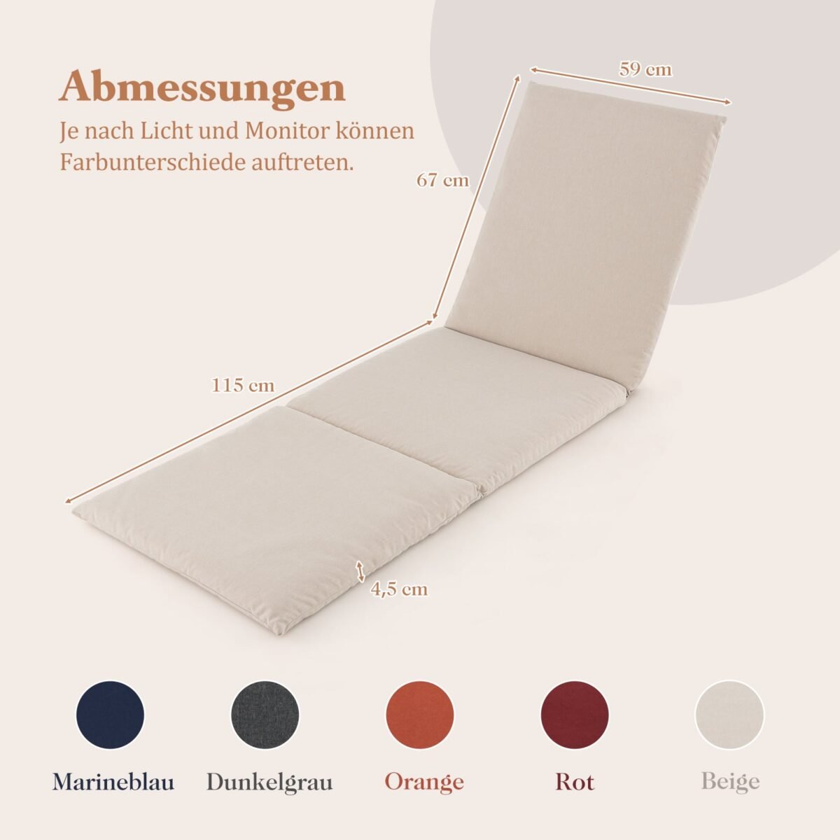 Trigubai sulankstoma lauko gulto pagalvėlė su tvirtinimo dirželiais (Balta)