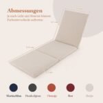 Trigubai sulankstoma lauko gulto pagalvėlė su tvirtinimo dirželiais (Balta)