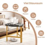 Trikampis svetainės staliukas su rustikaliu medienos paviršiumi (Ruda + Juoda) – Paveikslėlis 3