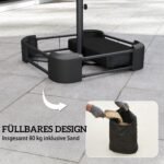 Tvirtas skėčio nuo saulės stovas 48 mm strypams, užpildomas iki 80 kg – Paveikslėlis 4