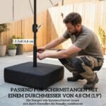 Tvirtas skėčio nuo saulės stovas 48 mm strypams, užpildomas iki 80 kg – Paveikslėlis 5