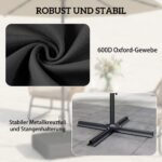 Tvirtas skėčio nuo saulės stovas 48 mm strypams, užpildomas iki 80 kg – Paveikslėlis 6
