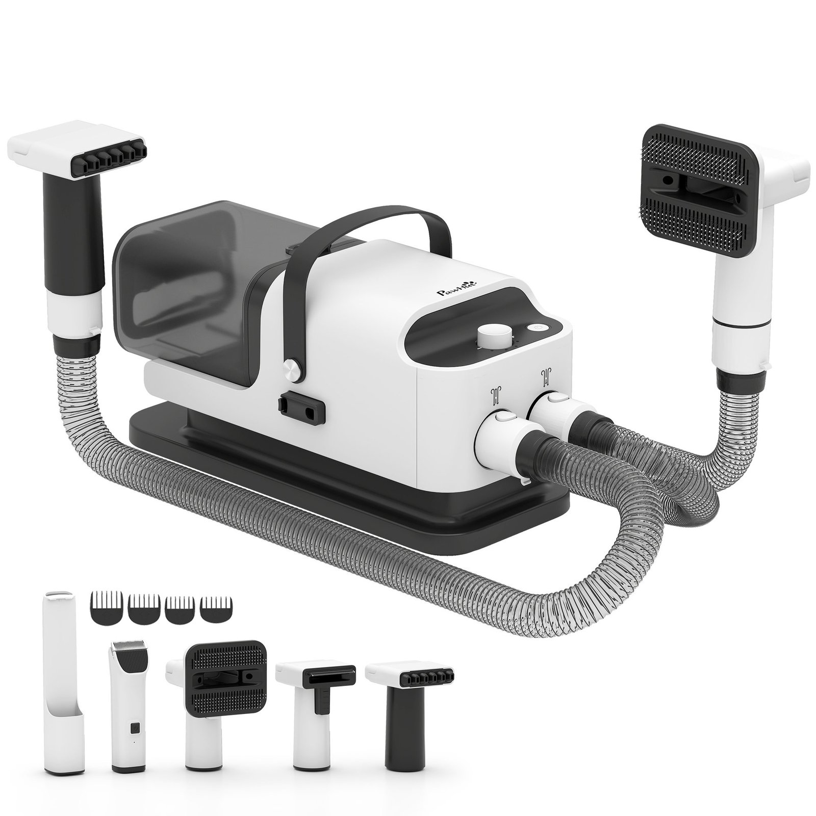 Tyli gyvūnų kirpimo ir priežiūros stotelė su dulkių siurbliu