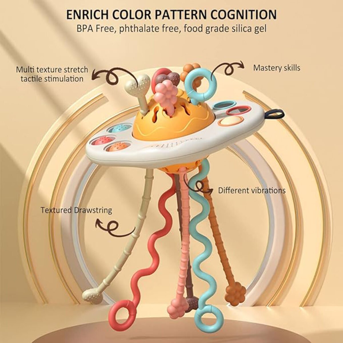 UFO formos sensorinis Montessori kramtukas-tempukas – Paveikslėlis 6