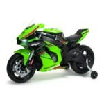 Vaikiškas Kawasaki Ninja motociklas su pagalbiniais ratukais 12V – Paveikslėlis 2