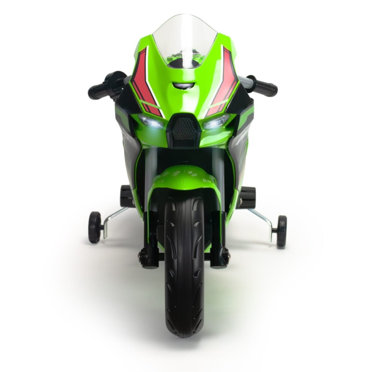 Vaikiškas Kawasaki Ninja motociklas su pagalbiniais ratukais 12V – Paveikslėlis 3
