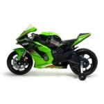 Vaikiškas Kawasaki Ninja motociklas su pagalbiniais ratukais 12V – Paveikslėlis 9