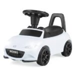 Vaikiškas paspirtukas su apsauga nuo apvirtimo ir daiktadėže (Balta)