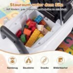 Vaikiška paspiriama mašinėlė su apsauga nuo apvirtimo ir daiktadėže (Balta) – Paveikslėlis 4