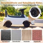 Vaikiška paspiriama mašinėlė su apsauga nuo apvirtimo ir daiktadėže (Balta) – Paveikslėlis 5