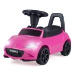 Vaikiškas paspirtukas su šviečiančiais žibintais ir apsauga nuo apvirtimo (Rožinė)