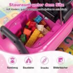 Vaikiškas paspirtukas su šviečiančiais žibintais ir apsauga nuo apvirtimo (Rožinė) – Paveikslėlis 4