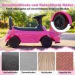 Vaikiškas paspirtukas su šviečiančiais žibintais ir apsauga nuo apvirtimo (Rožinė) – Paveikslėlis 5