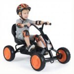 Vaikiškas pedalinis kartingas su reguliuojama sėdyne (Juoda)