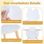 Vaikiškas stalas su 2 varlytės formos atlošų kėdutėmis (Balta) – Paveikslėlis 4