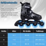 Vaikų riedučiai su keturių dydžių reguliavimu ir šviečiančiais ratukais EU 38-41 (Pilka) – Paveikslėlis 2