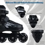 Vaikų riedučiai su keturių dydžių reguliavimu ir šviečiančiais ratukais EU 38-41 (Pilka) – Paveikslėlis 3