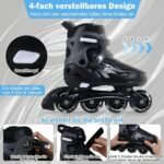 Vaikų riedučiai su keturių dydžių reguliavimu ir šviečiančiais ratukais EU 38-41 (Pilka) – Paveikslėlis 4