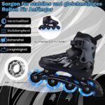 Vaikų riedučiai su keturių dydžių reguliavimu ir šviečiančiais ratukais EU 38-41 (Pilka) – Paveikslėlis 5