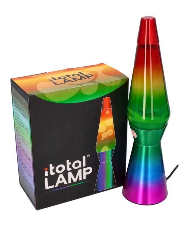 Vaivorykštinė dekoratyvinė lava lempa