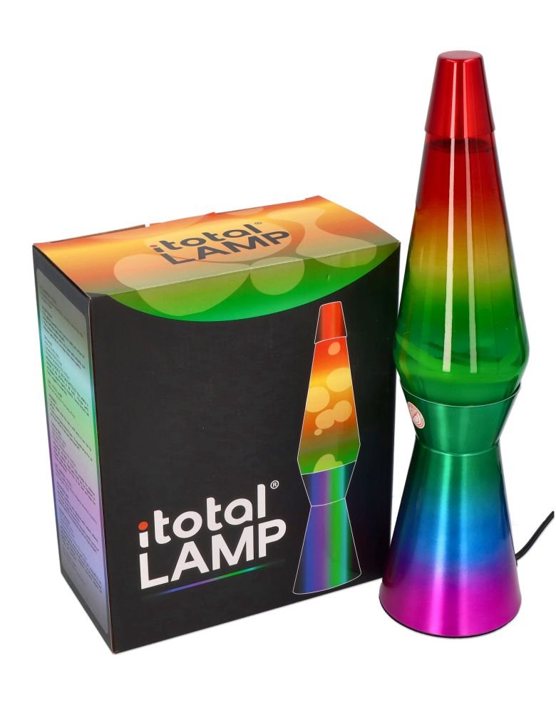 Vaivorykštinė dekoratyvinė lava lempa