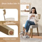 Valgomojo kėdė su ratano atlošu ir paminkštinta sėdyne (Smėlio)