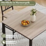 Valgomojo komplektas: prekystalio aukščio stalas ir 4 baro kėdės (Pilka) – Paveikslėlis 3