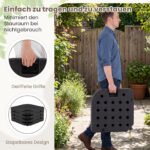 Vandeniu ar smėliu pildomas sodo skėčio pagrindas (Juoda) – Paveikslėlis 2