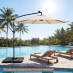 Vandeniu ar smėliu pildomas sodo skėčio pagrindas (Juoda) – Paveikslėlis 5