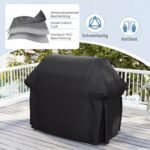 Vandeniui atsparus ir patvarus lauko griliaus apsauginis uždangalas (Juoda) – Paveikslėlis 3