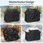 Vandeniui atsparus ir patvarus lauko griliaus apsauginis uždangalas (Juoda) – Paveikslėlis 4