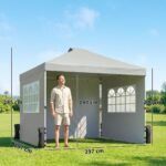 Vandeniui atsparus išskleidžiamas paviljonas 3x3 m su 3 nuimamomis sienomis – Paveikslėlis 3