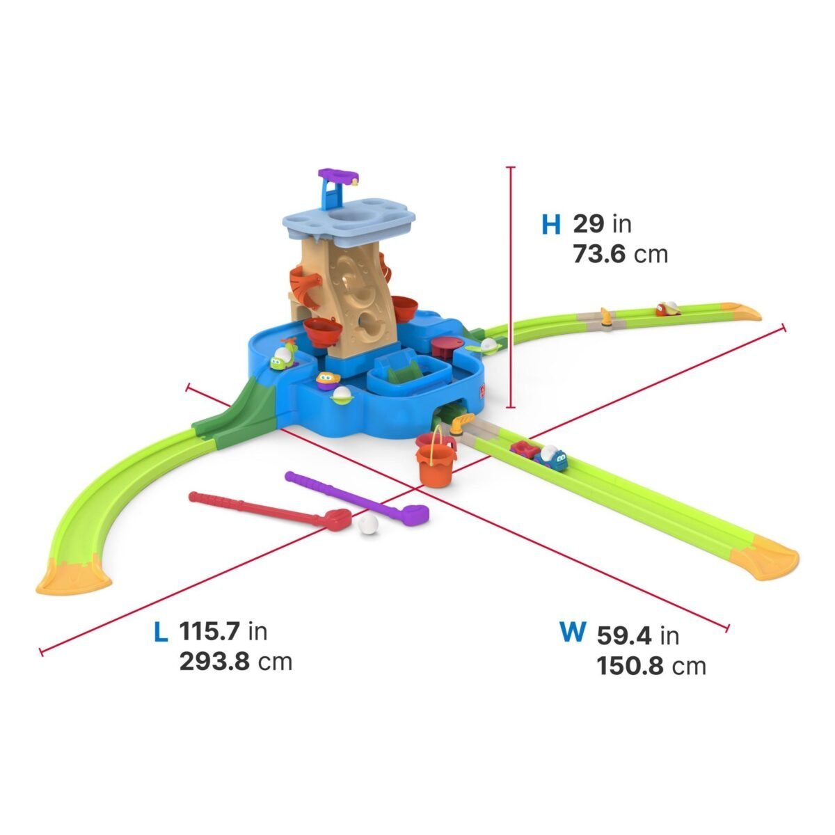 Vandens žaidimų staliukas su mini golfo trasa – Paveikslėlis 10