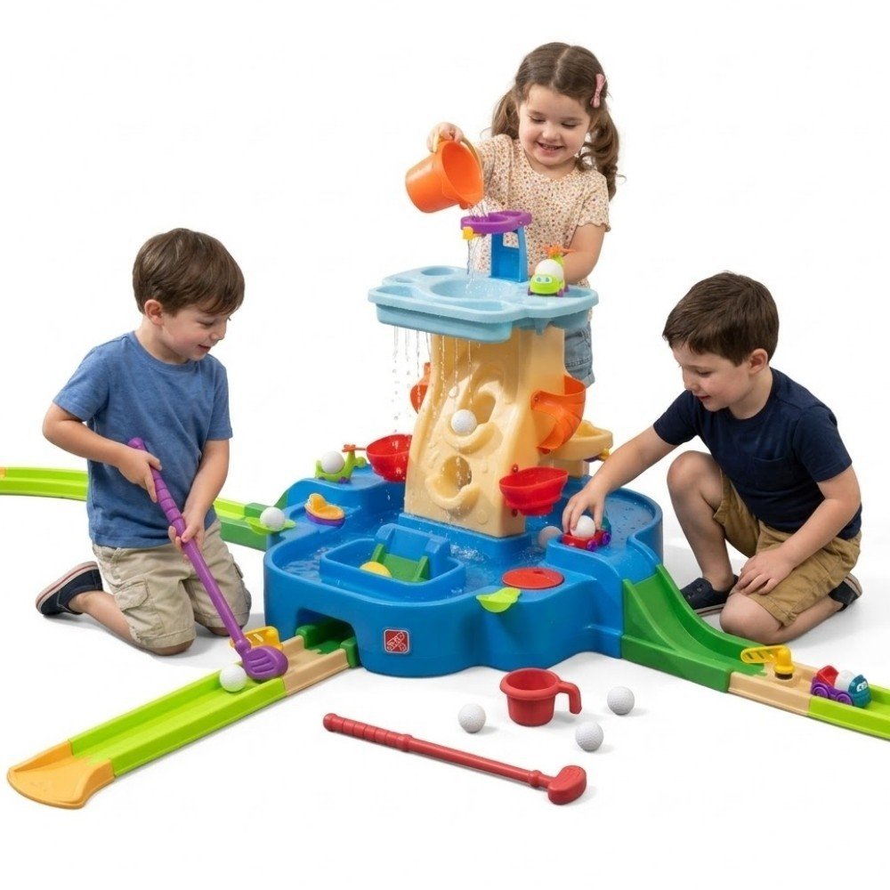 Vandens žaidimų staliukas su mini golfo trasa
