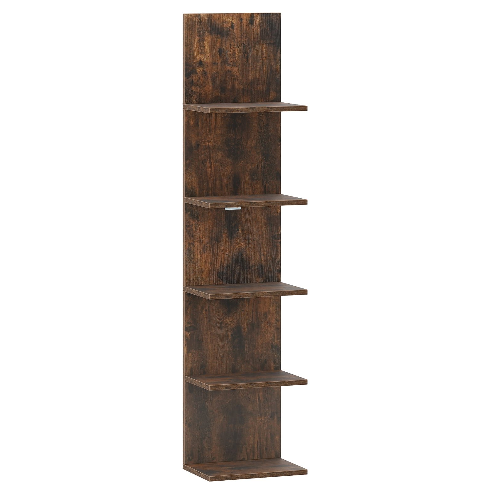 Vertikali penkiaaukštė sieninė lentyna (Kaimiška ruda)