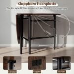 Vietą taupantis sulankstomas valgomasis stalas 6-8 asmenims (Ruda + Juoda) – Paveikslėlis 4