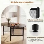 Vietą taupantis sulankstomas valgomasis stalas 6-8 asmenims (Ruda + Juoda) – Paveikslėlis 5