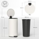 Virtuvės šiukšliadėžė 30 l, pedalinė, švelniu uždarymu – Paveikslėlis 3